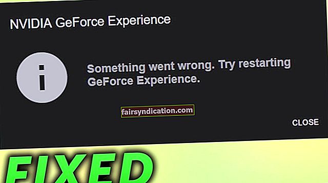 “Đã xảy ra lỗi. Thử khởi động lại GeForce Experience ”
