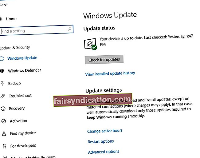 Kiểm tra các bản cập nhật để sửa lỗi BSOD trong Windows 7.