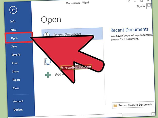 Ko darīt, ja programma Excel parāda tukšu, nevis dokumenta atvēršanu?