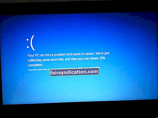 Kā labot zilo ekrānu KERNEL DATA INPAGE ERROR sistēmā Windows 10?