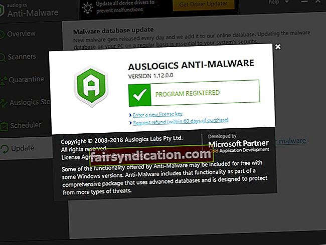 Auslogics Anti-Malware protegirà el vostre PC contra les amenaces més sofisticades.