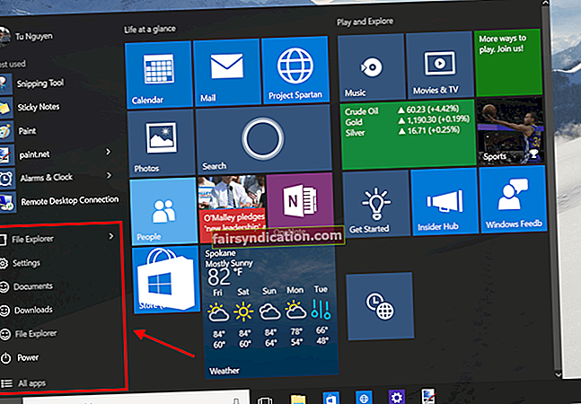 Kā Windows 10 sākuma izvēlnē iespējot lēcienu sarakstus?