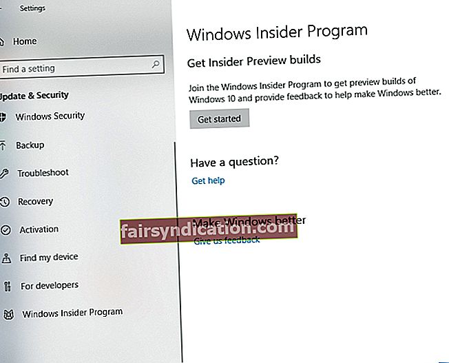 Kļūstiet par Windows Insider, lai instalētu jaunāko galveno atjauninājumu.