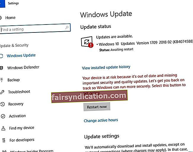Consulteu Windows Update per obtenir actualitzacions disponibles. Que passin.